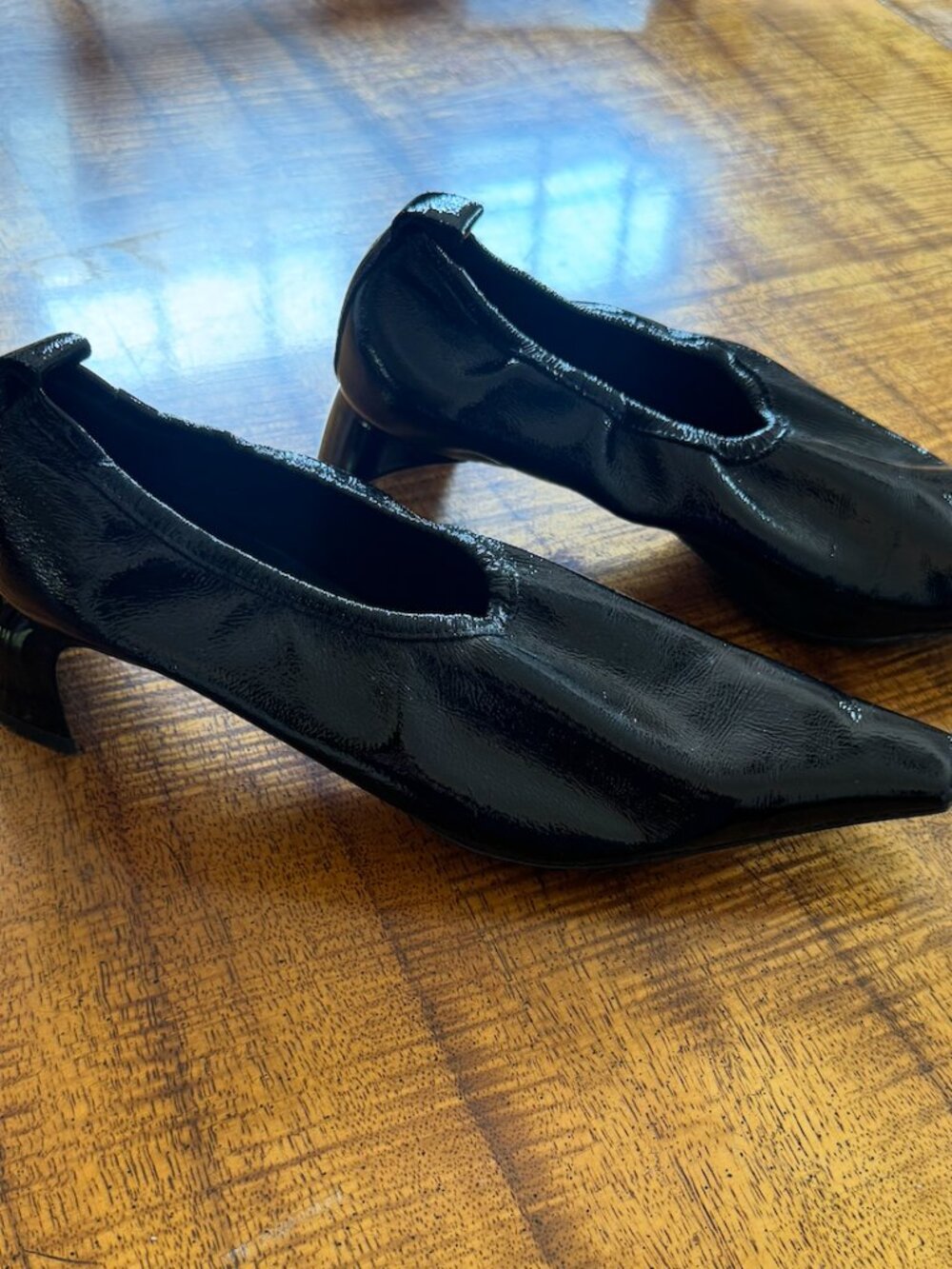 Tibi Larry Heel Black Leather Heel EU 38